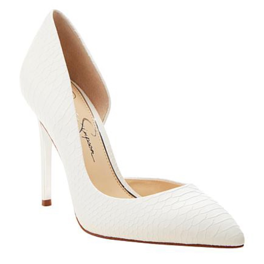 Faux Snake Skin Stiletto Heel Pointed Pumps Heels